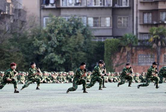 说明: 城市学院军训结业典礼7